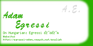 adam egressi business card